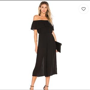 NWT Endless Rose red pleated off shoulder jumpsuit